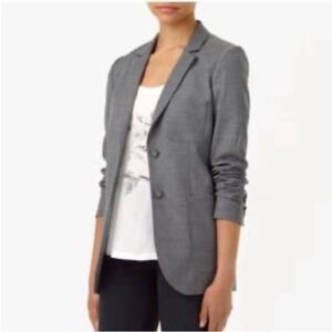 ARITZIA TALULA wool blend boyfriend blazer patch pockets fully lined grey sz 6